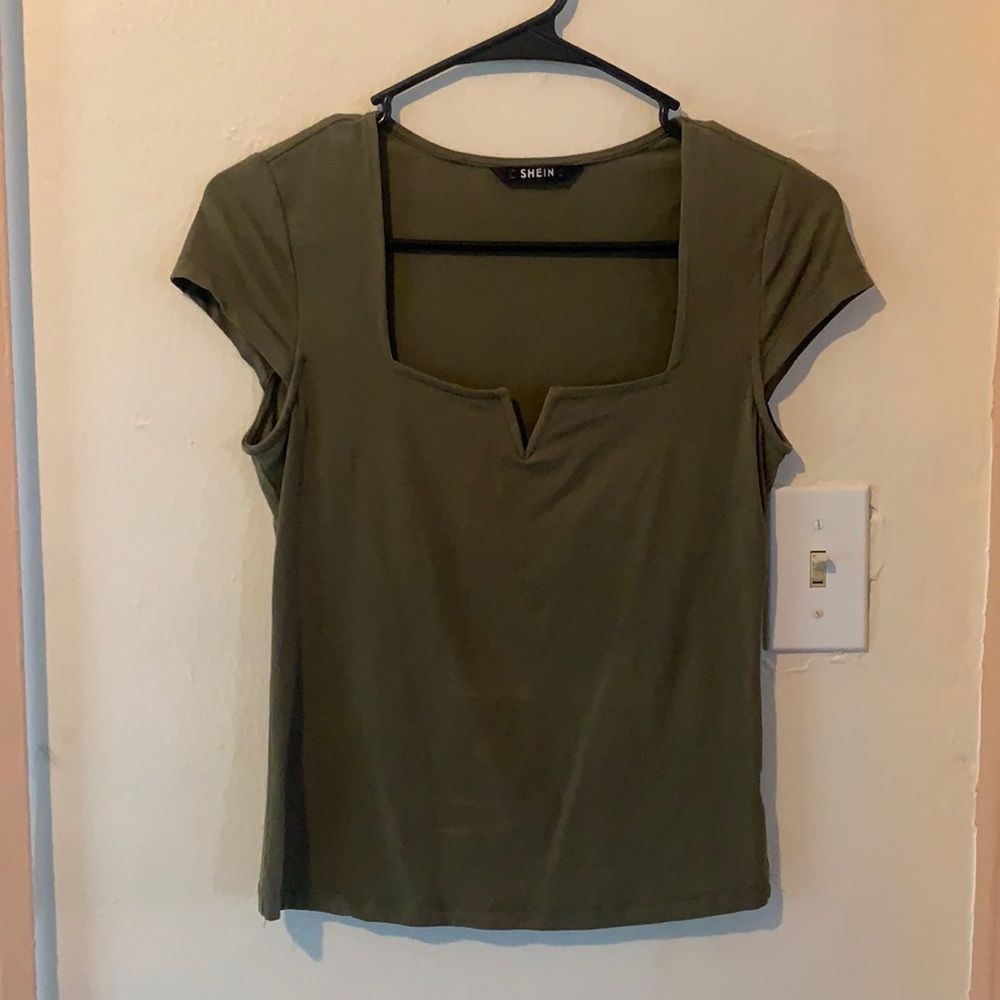 Army/olive green Shein top